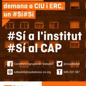 Ciutadans C’s de Sabadell pide un proyecto de instituto definitivo en Can Llong.